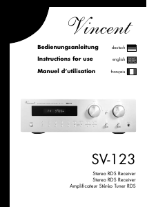 Handleiding Vincent SV-123 Receiver