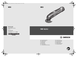 Brugsanvisning Bosch PMF 10.8 LI Multifunktionsværktøj