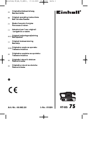 Brugsanvisning Einhell RT-BS 75 Båndsliber