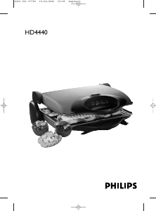 Manual Philips HD4440 Grelhador de contacto