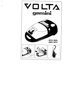 Mode d’emploi Volta 2810 Gemini Aspirateur