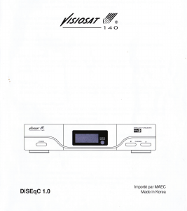 Mode d’emploi Visiosat 140 Récepteur numérique