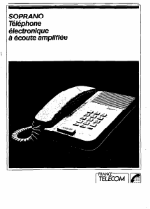 Mode d’emploi France Telecom Soprano Téléphone