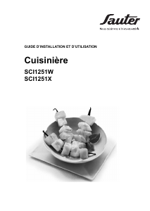 Mode d’emploi Sauter SCI1251W Cuisinière