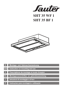 Manuale Sauter SHT35WF1 Cappa da cucina
