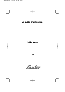 Mode d’emploi Sauter SHD65BF1 Hotte aspirante