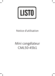 Mode d’emploi Listo CML 50-45b1 Congélateur