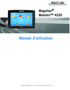 Mode d’emploi Magellan Maestro 4220 Système de navigation