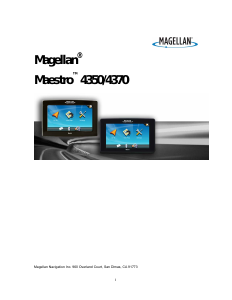 Mode d’emploi Magellan Maestro 4350 Système de navigation