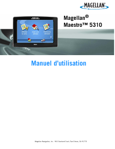 Mode d’emploi Magellan Maestro 5310 Système de navigation