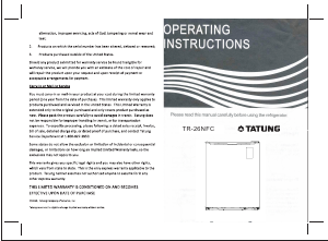 Bruksanvisning Tatung TR-26NFC-BK Kylskåp