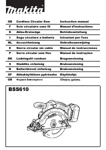 Manuale Makita BSS610 Sega circolare