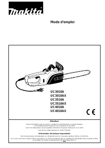 Mode d’emploi Makita UC4010AX Tronçonneuse