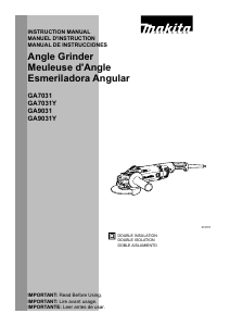 Manual de uso Makita GA7031 Amoladora angular