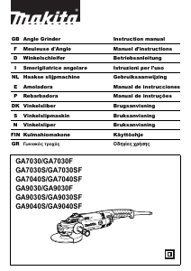 Handleiding Makita GA9030F Haakse slijpmachine