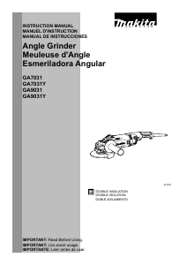 Handleiding Makita GA9031Y Haakse slijpmachine