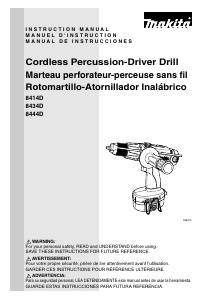 Manual de uso Makita 8444D Atornillador taladrador
