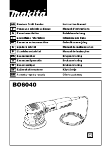 Manual Makita BO6040 Random Orbital Sander