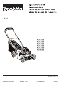Manual Makita PLM4613 Lawn Mower