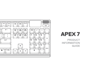 사용 설명서 SteelSeries Apex 7 키보드