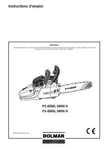 Mode d’emploi Dolmar PS-6000i H Tronçonneuse
