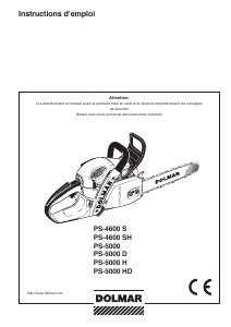 Mode d’emploi Dolmar PS-5000 D Tronçonneuse