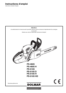 Mode d’emploi Dolmar PS-5105 HD Tronçonneuse