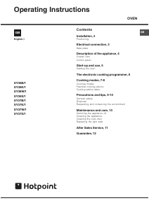 Bruksanvisning Hotpoint SY36X/1 Ugn