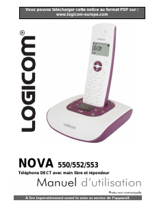 Mode d’emploi Logicom Nova 553 Téléphone sans fil