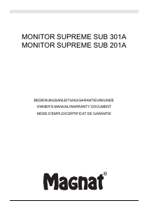 説明書 Magnat Monitor Supreme Sub 301A サブウーファー