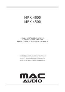 Mode d’emploi Mac Audio MPX 4000 Amplificateur de voiture