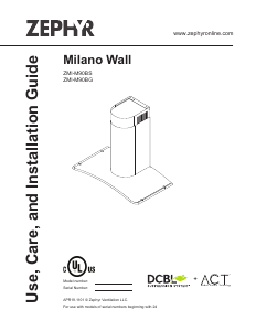 Handleiding Zephyr ZMI-M90BS Milano Wall Afzuigkap