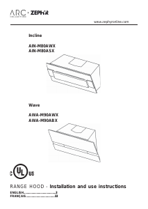 Handleiding Zephyr AWA-M90AWX Wave Afzuigkap