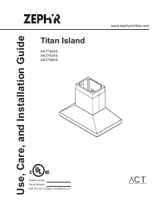 Bruksanvisning Zephyr AK7736AS Titan Island Köksfläkt
