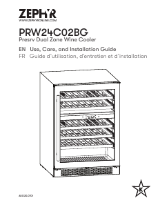 Handleiding Zephyr PRW24C02BG Wijnklimaatkast