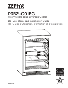 Handleiding Zephyr PRB24C01BG Koelkast