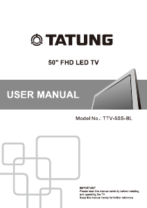 Bruksanvisning Tatung TTV-50S-BL LED TV