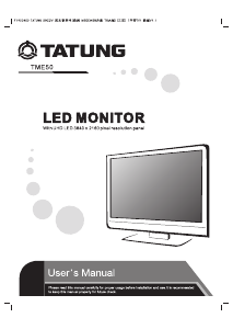 Bruksanvisning Tatung TME50 LED skärm