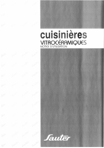 Mode d’emploi Sauter 521CP2VA Cuisinière