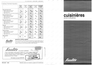 Mode d’emploi Sauter 620CC2GCN Cuisinière