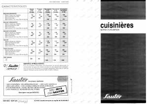 Mode d’emploi Sauter 620CC3GA Cuisinière