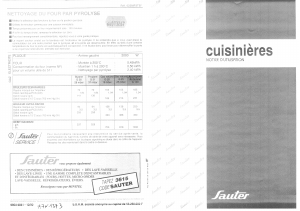 Mode d’emploi Sauter 622MP3TBN Cuisinière