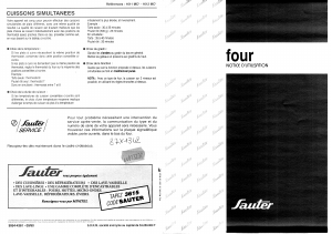 Mode d’emploi Sauter 1612MC Four