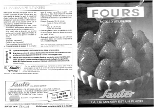 Mode d’emploi Sauter 7630MC1 Four