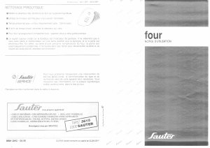 Mode d’emploi Sauter 8811MP Four