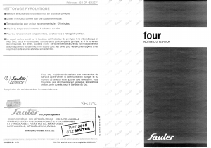 Mode d’emploi Sauter 9311CP2 Four