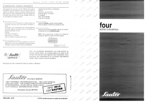 Mode d’emploi Sauter 9412MC Four