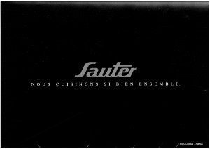 Mode d’emploi Sauter GV2000N2 Four
