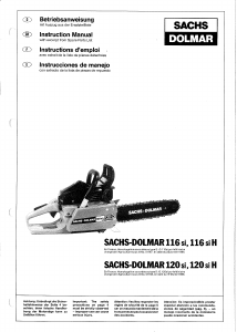 Manual Sachs Dolmar 116 si Chainsaw