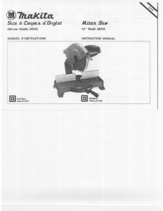 Mode d’emploi Makita 2401B Scie à onglet